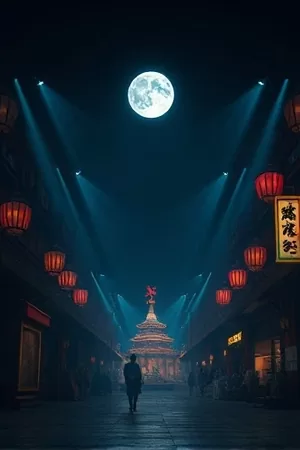无声诗行中空荡街道上独自前行的背影